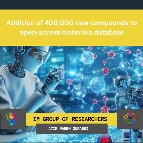 Addition of 400,000 new compounds to open-access materials database