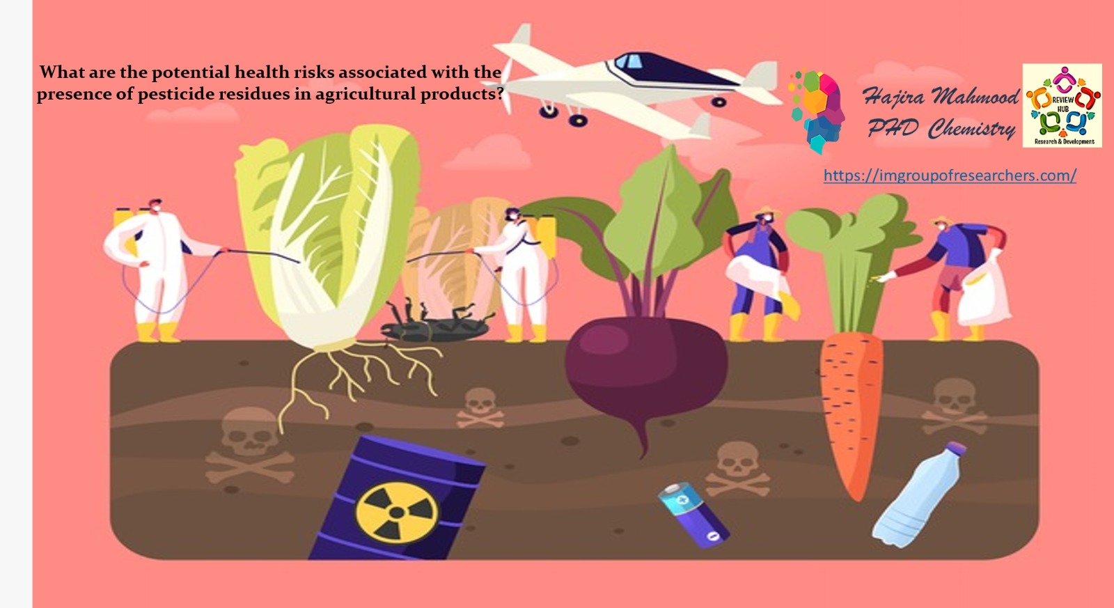 What are the potential health risks associated with the presence of pesticide residues in agricultural products?
